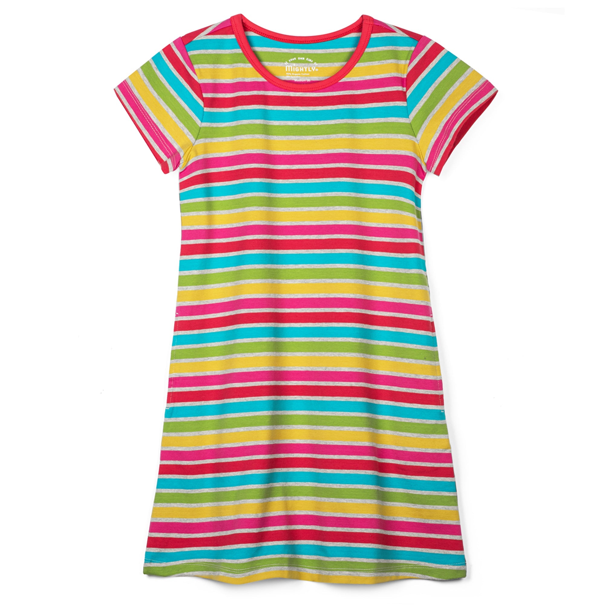 Kids Organic Cotton Striped T-Shirt Dress