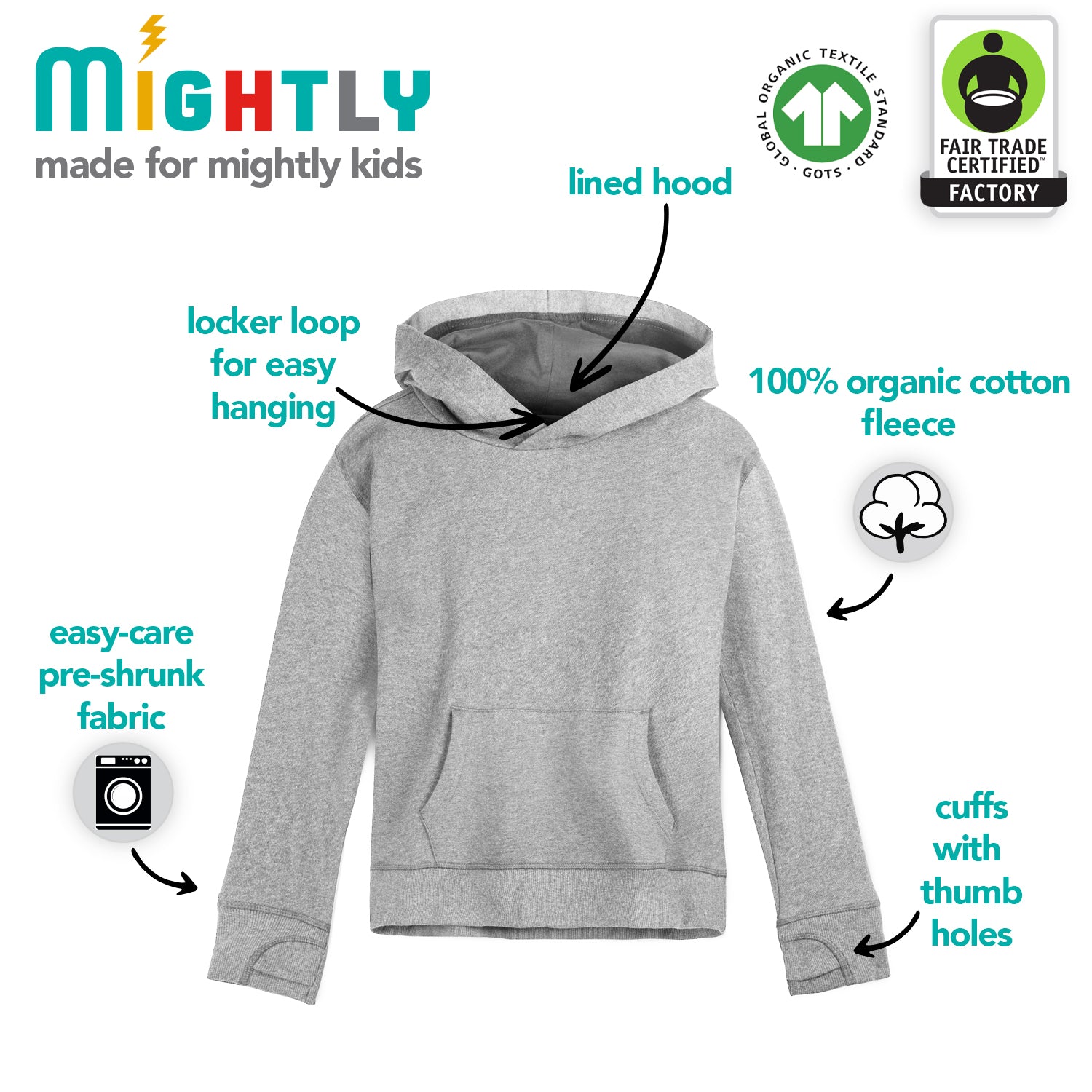 Origin X Organic Cotton Grey Hoodie newest