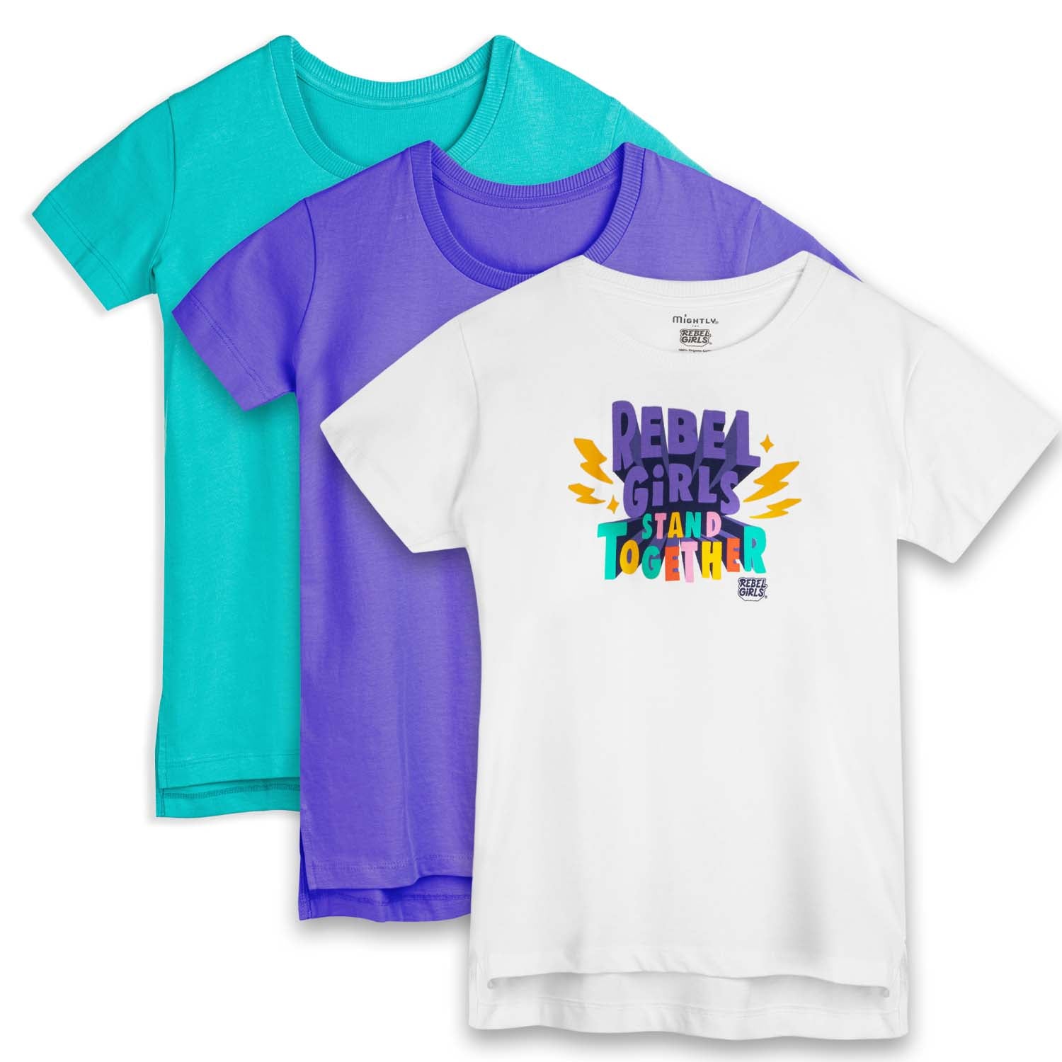 Organic Cotton Kids Shirts - Extended Length T-Shirts 3 Pack