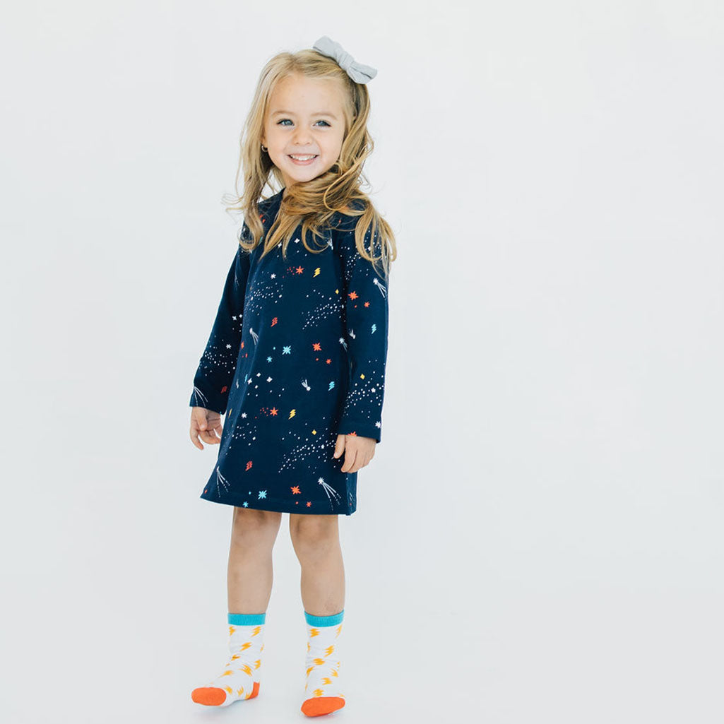 Organic Cotton Long Sleeve T-Shirt Dresses for Kids FINAL SALE - Mightly