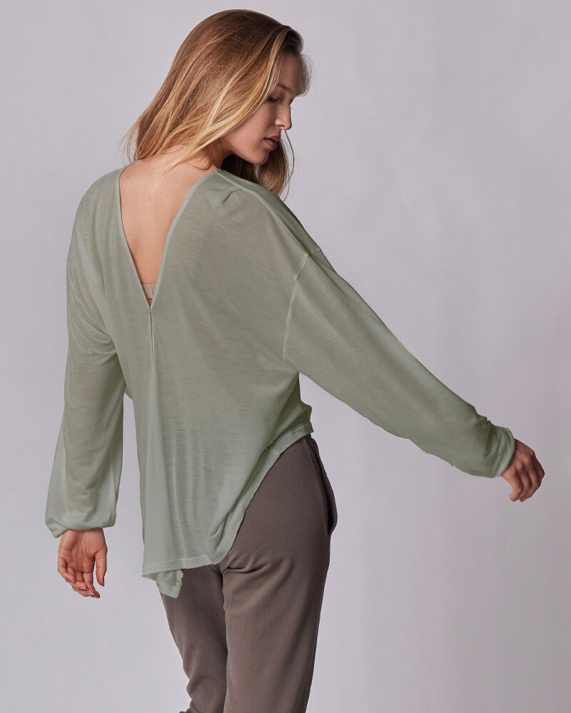 Every Way Long-Sleeve Wrap Blouse