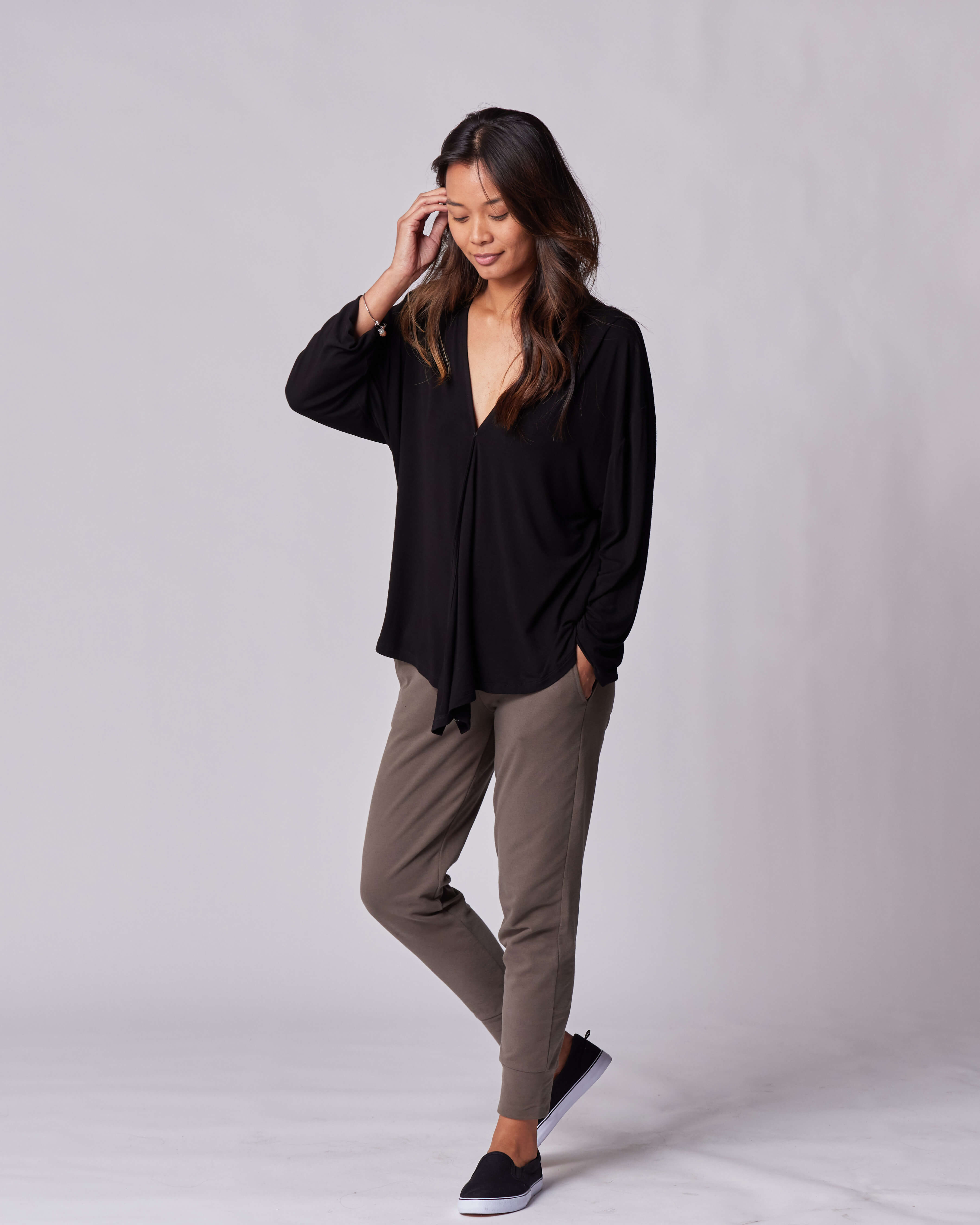 Every Way Long-Sleeve Wrap Blouse