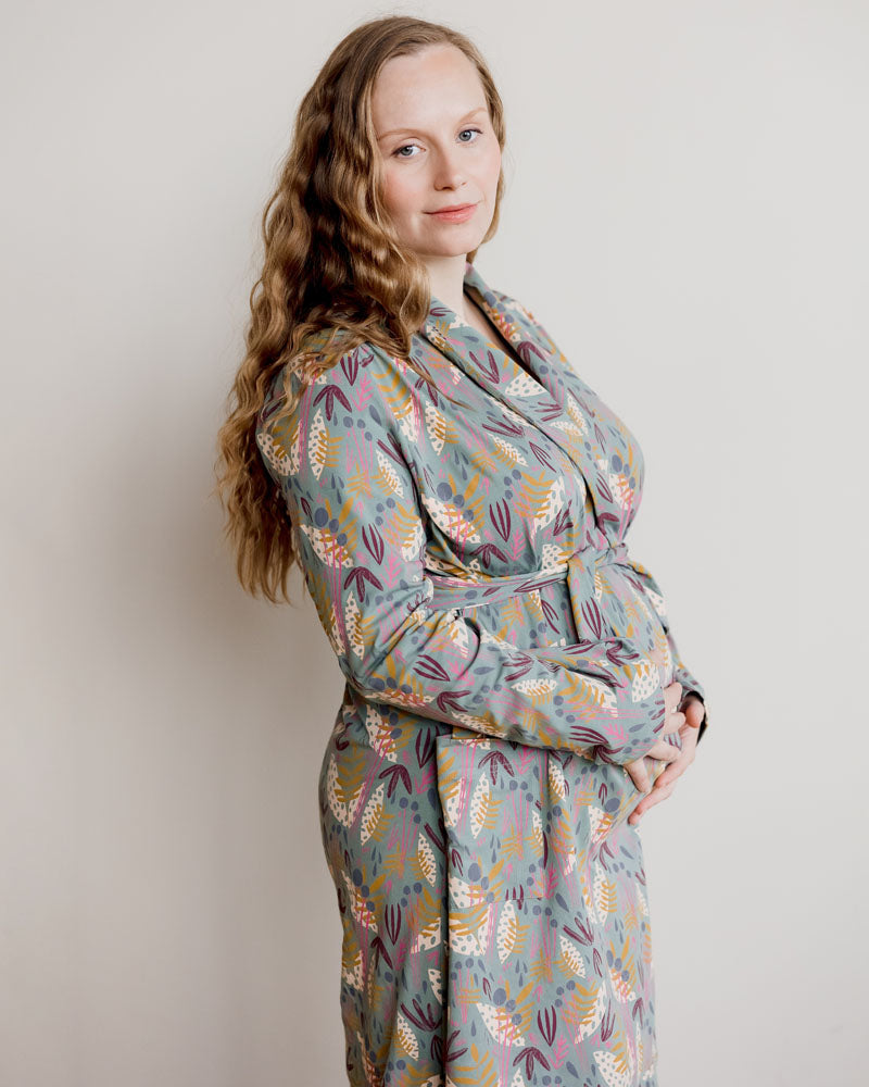 Organic Cotton Women’s Lounge Robe in Whimsy