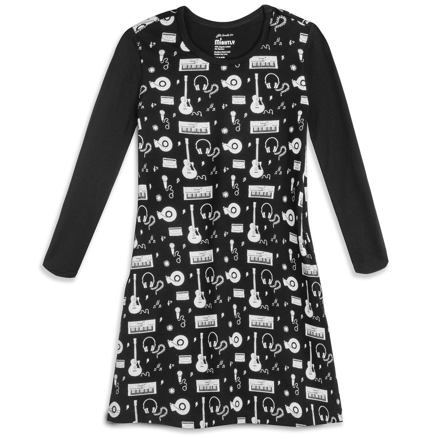 Organic Cotton Long Sleeve T-Shirt Dresses for Kids FINAL SALE - Mightly