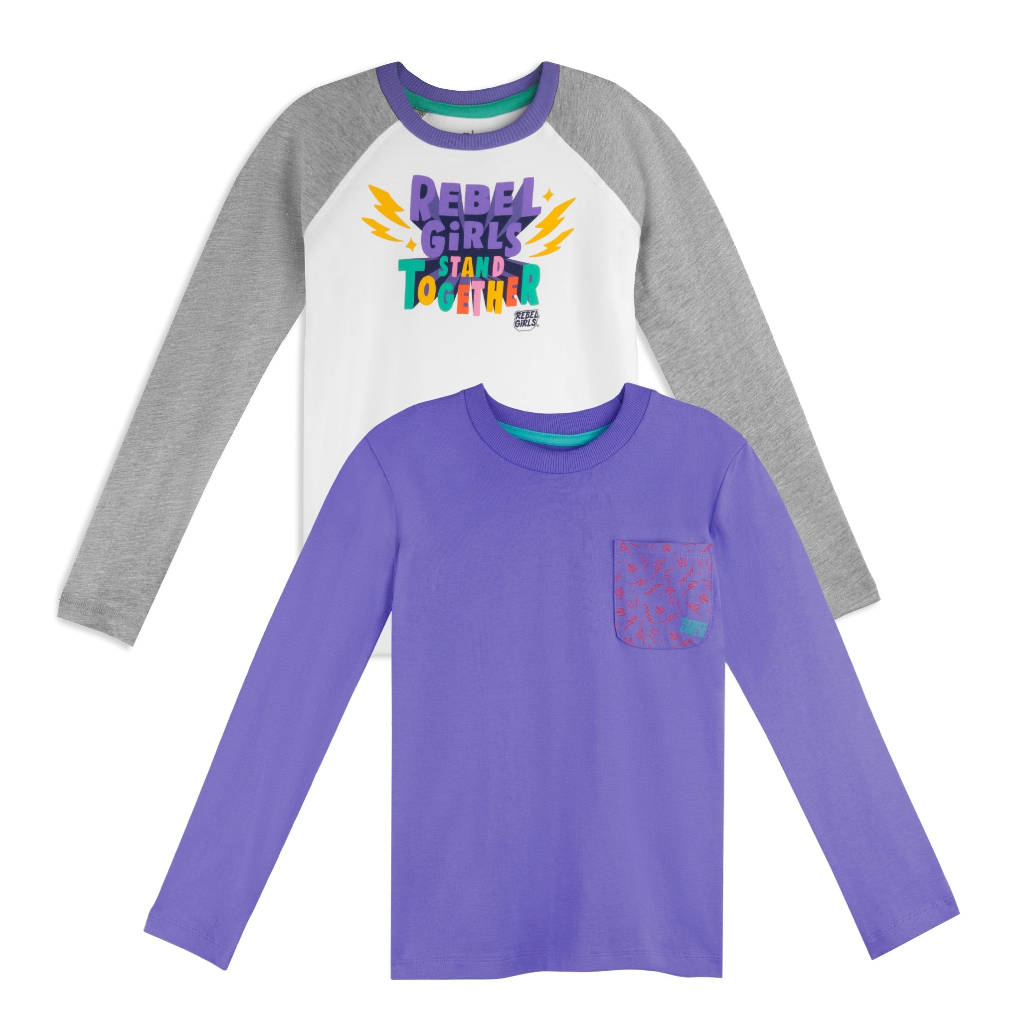 Organic Cotton Girl Shirts - Long Sleeve Tee 2 Pack - FINAL SALE