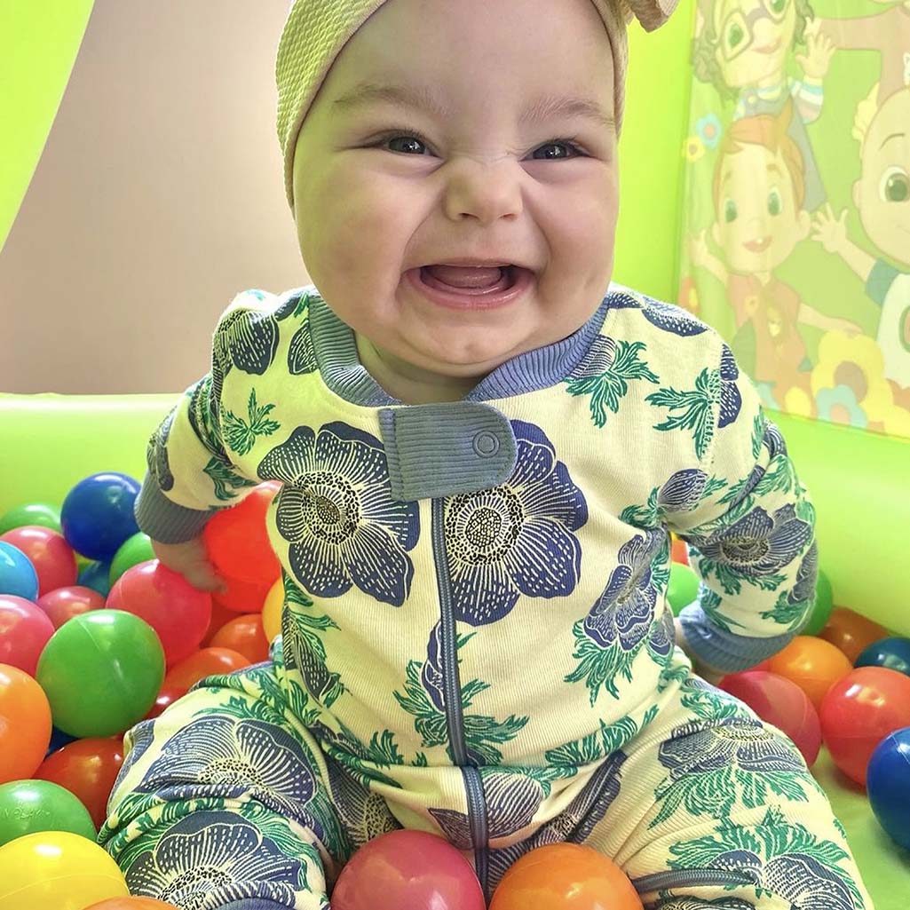 Green baby online pajamas