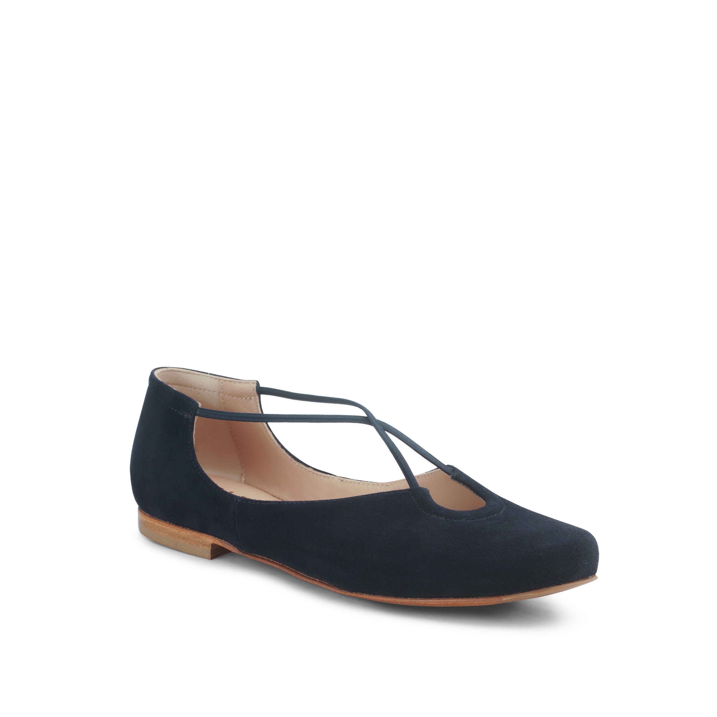 Bria Keyhole Flat Suede