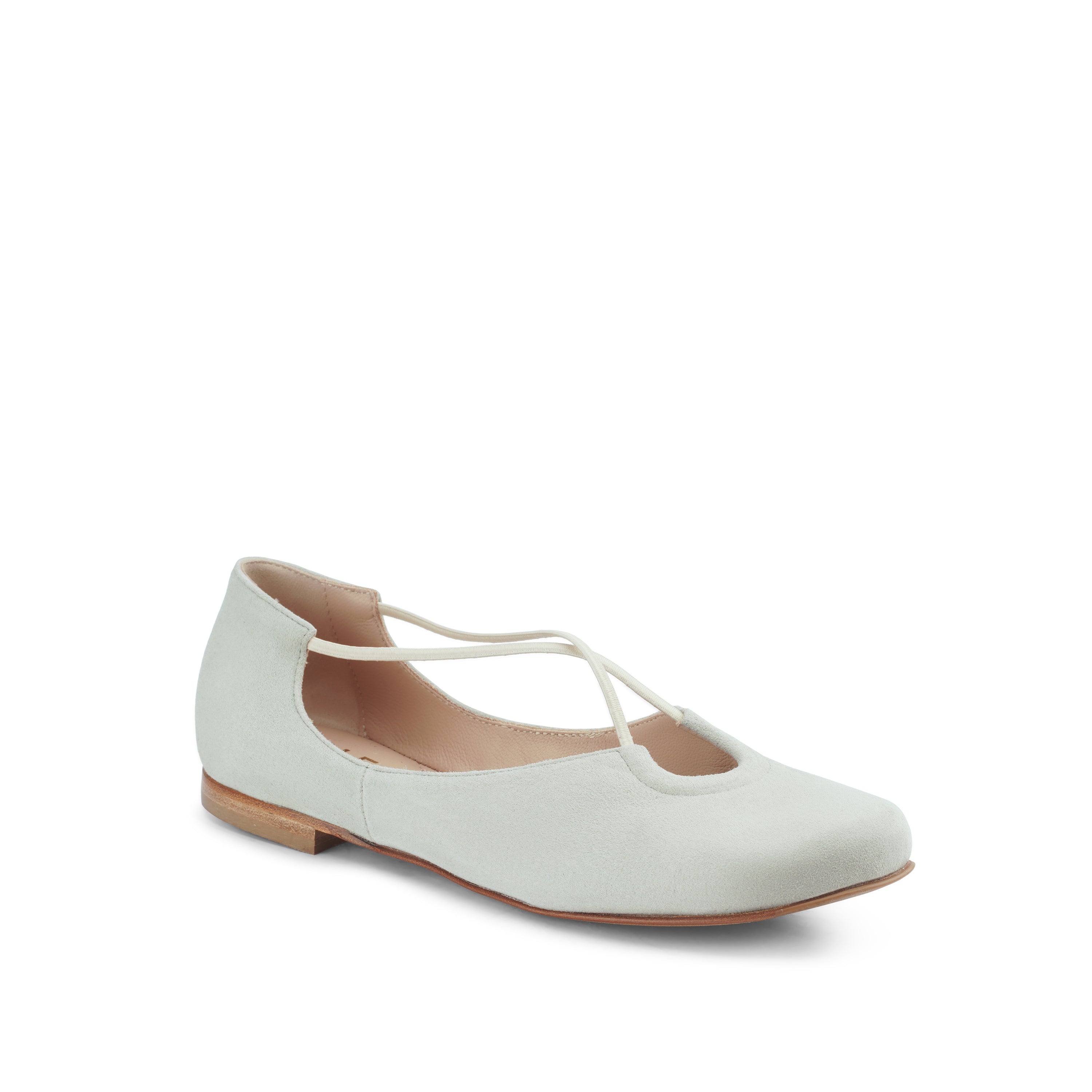 Bria Keyhole Flat Suede