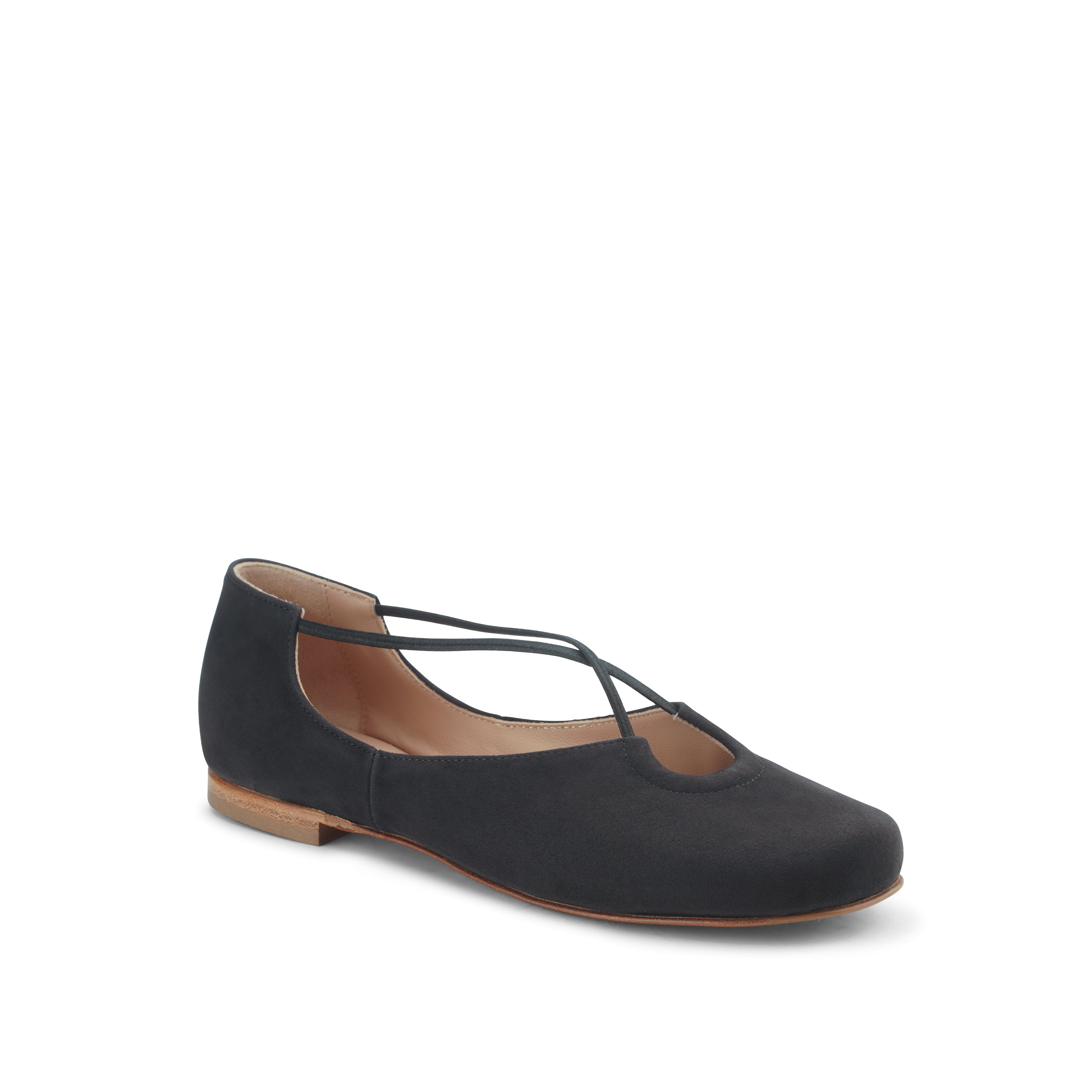 Bria Keyhole Flat Suede