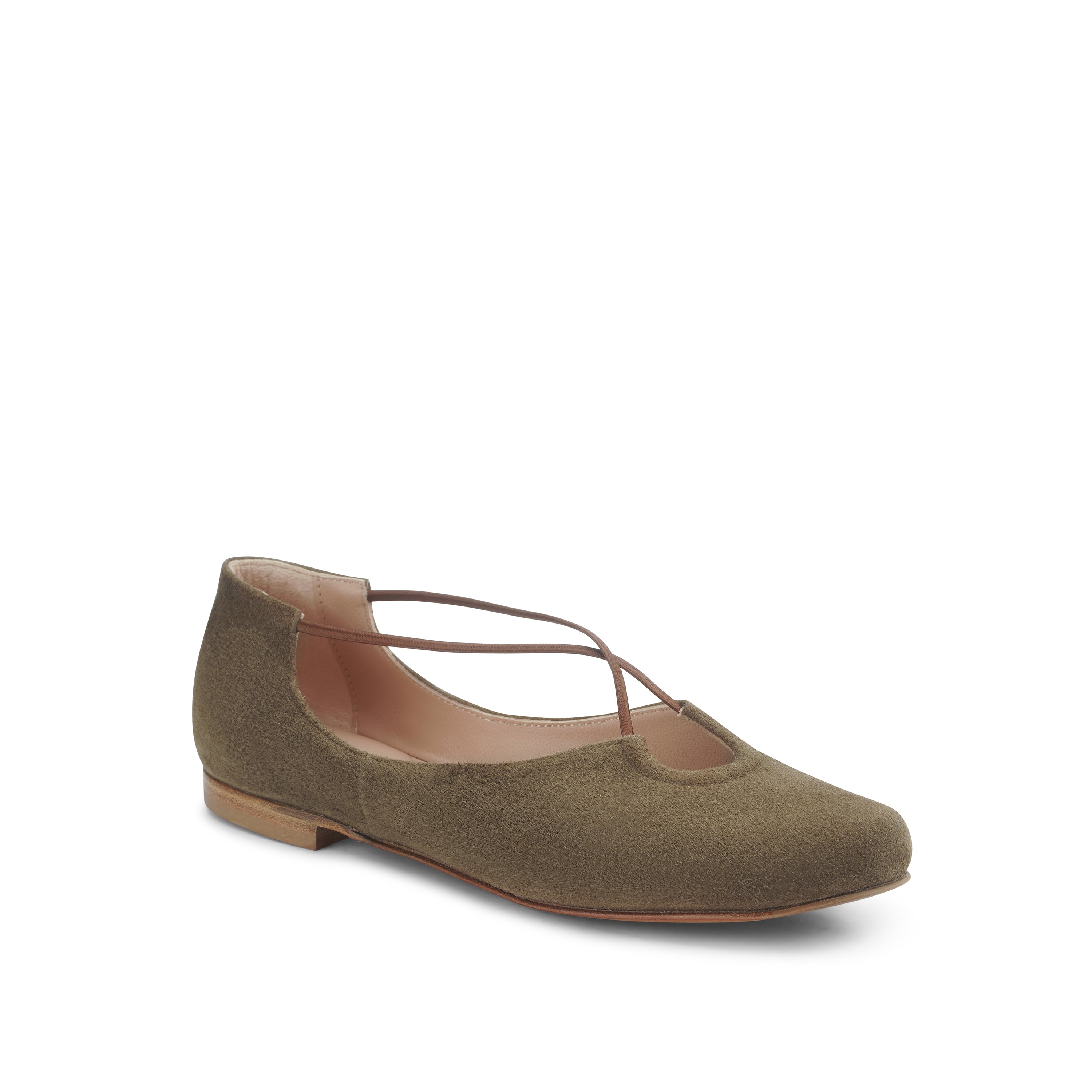 Bria Keyhole Flat Suede