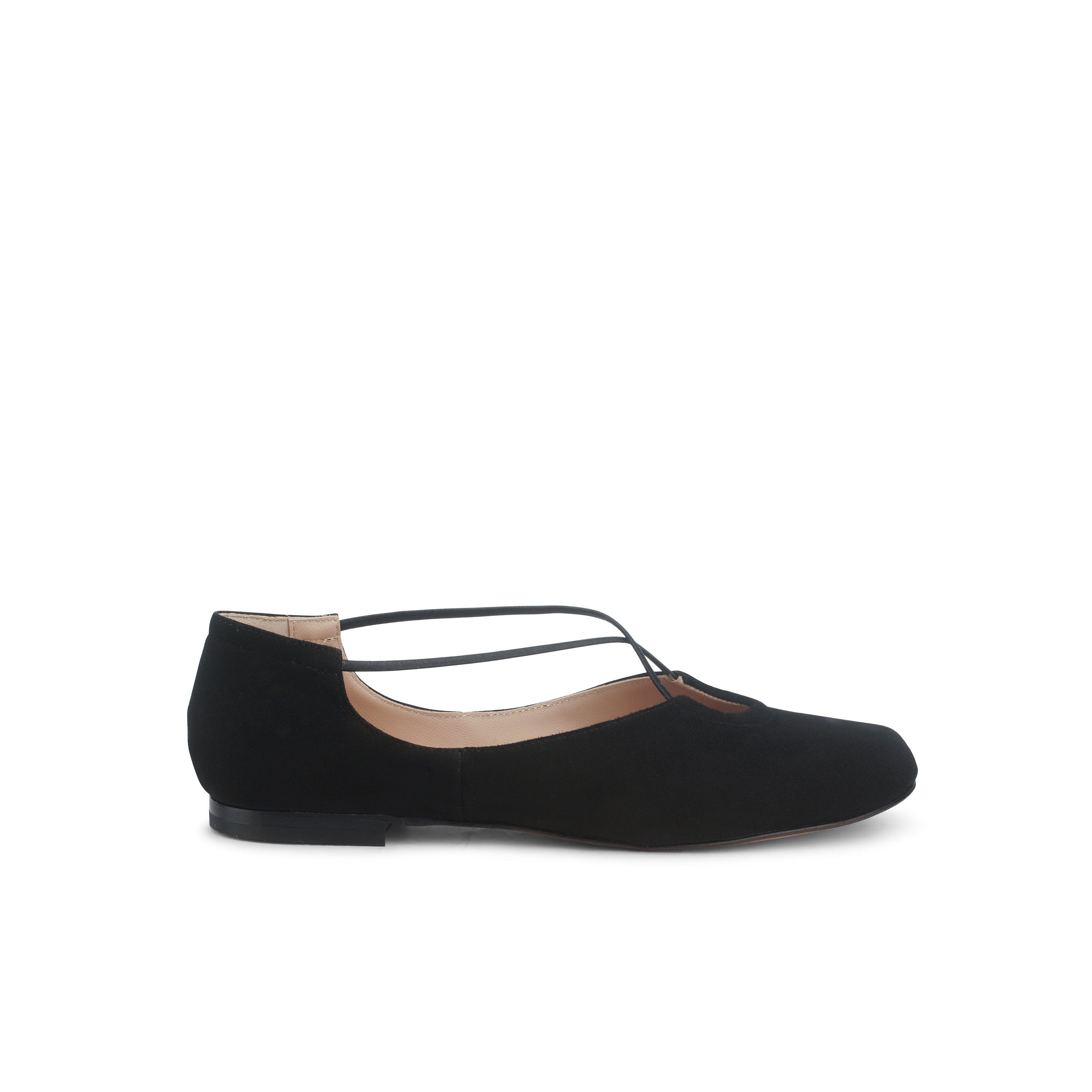 Bria Keyhole Flat Suede