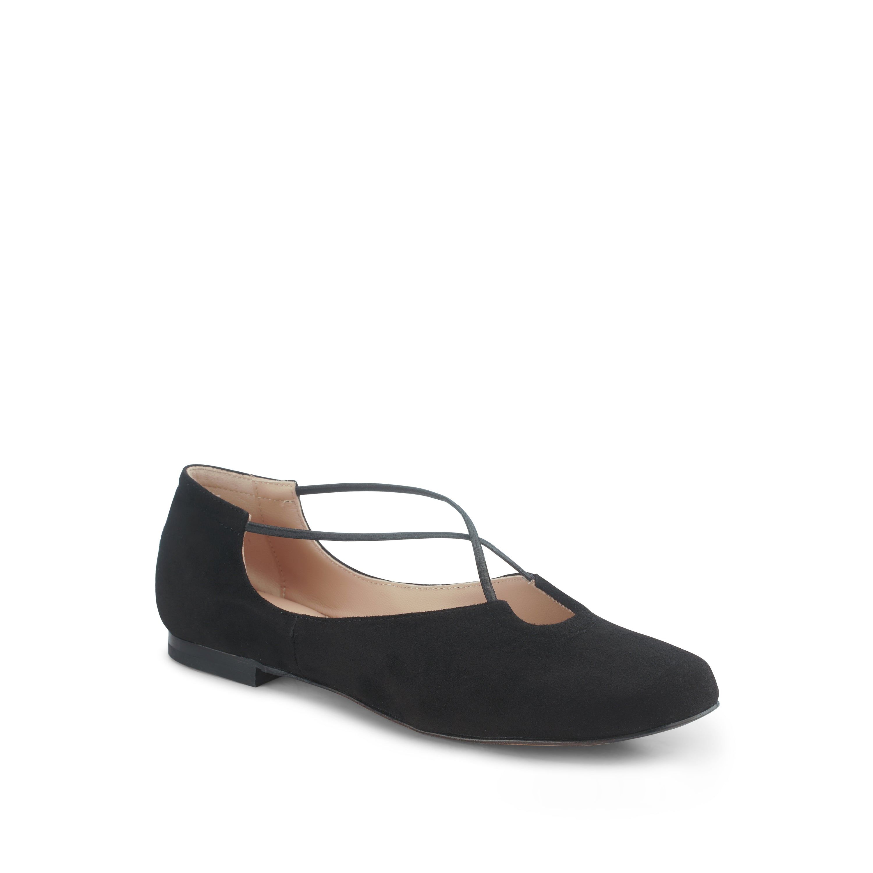 Bria Keyhole Flat Suede