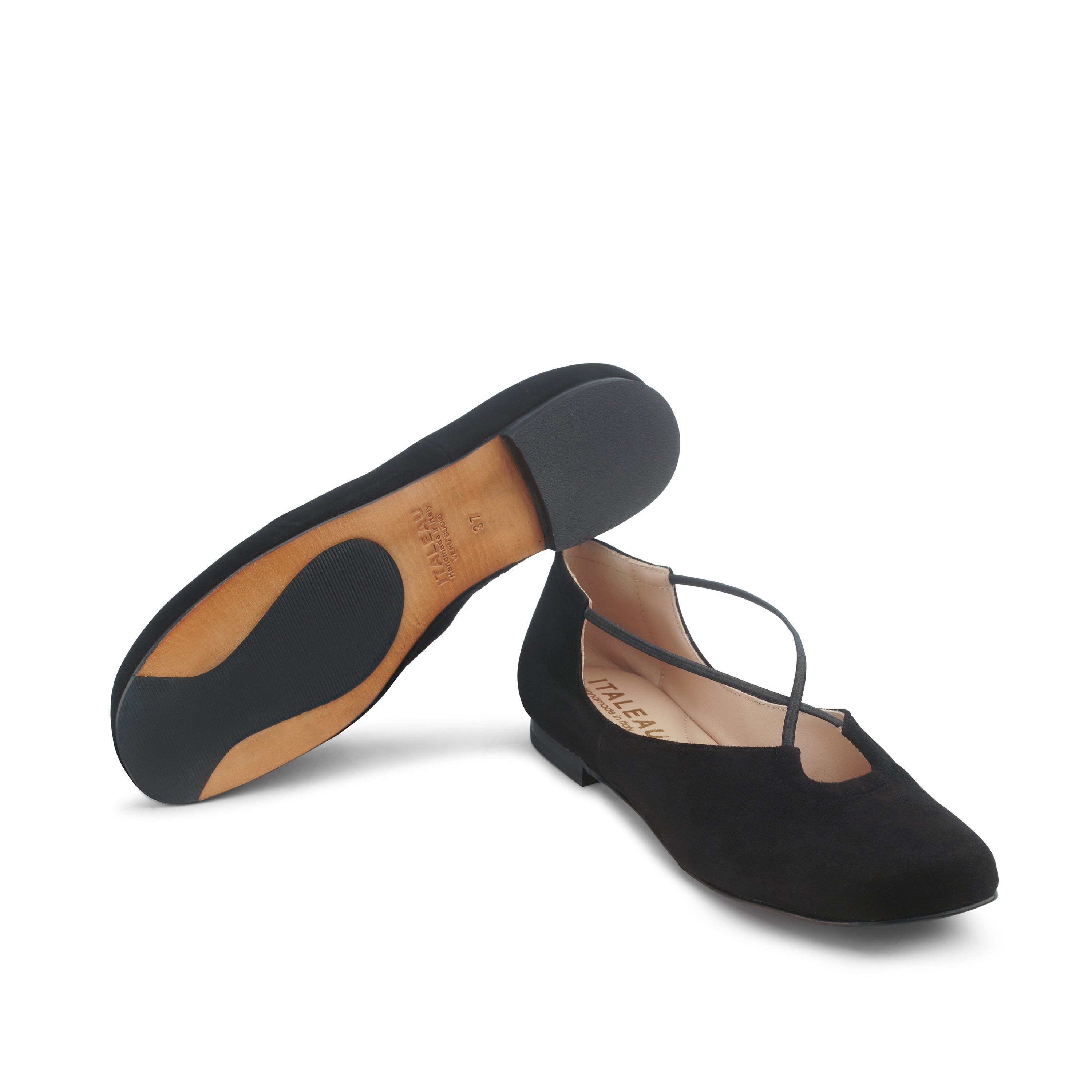 Bria Keyhole Flat Suede