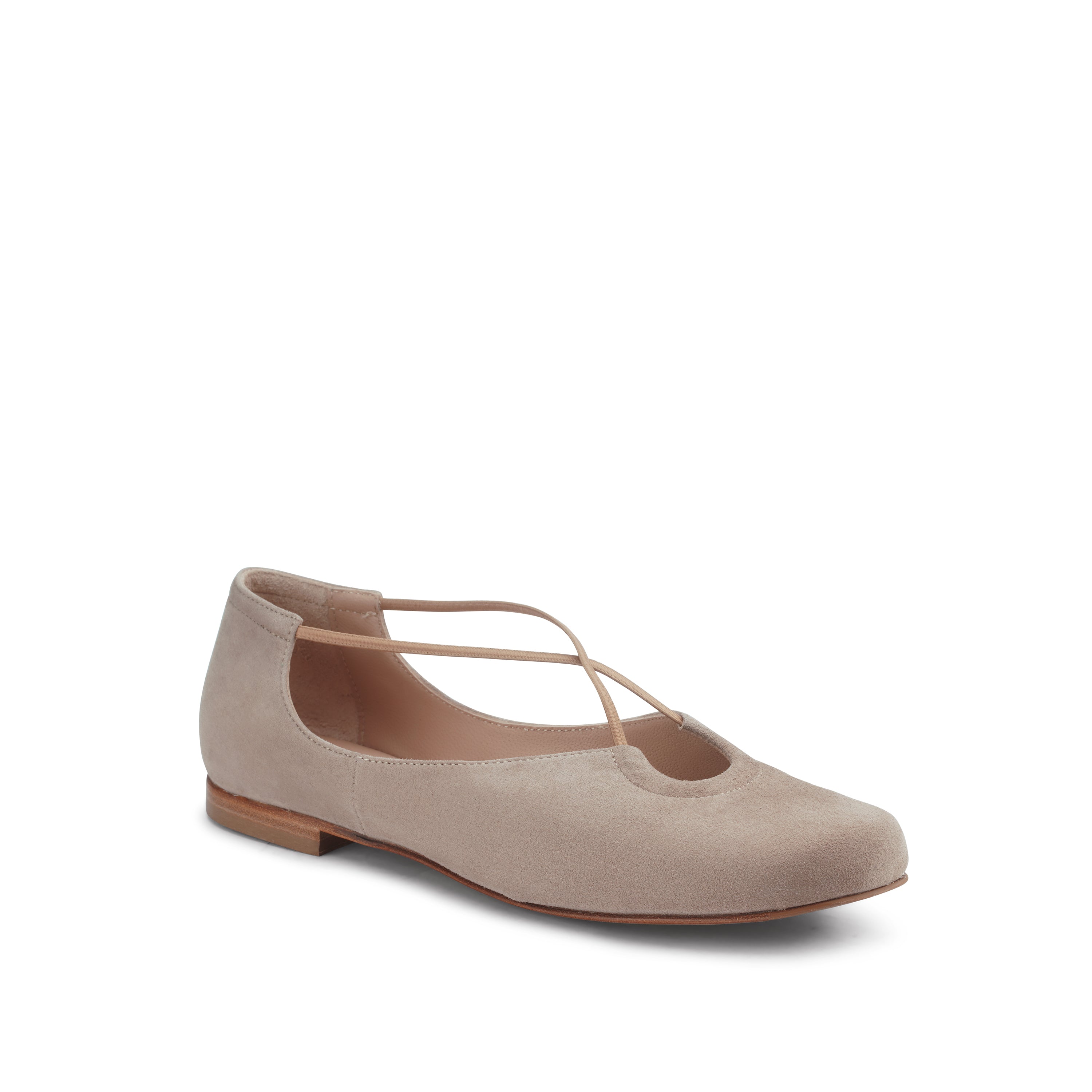 Bria Keyhole Flat Suede