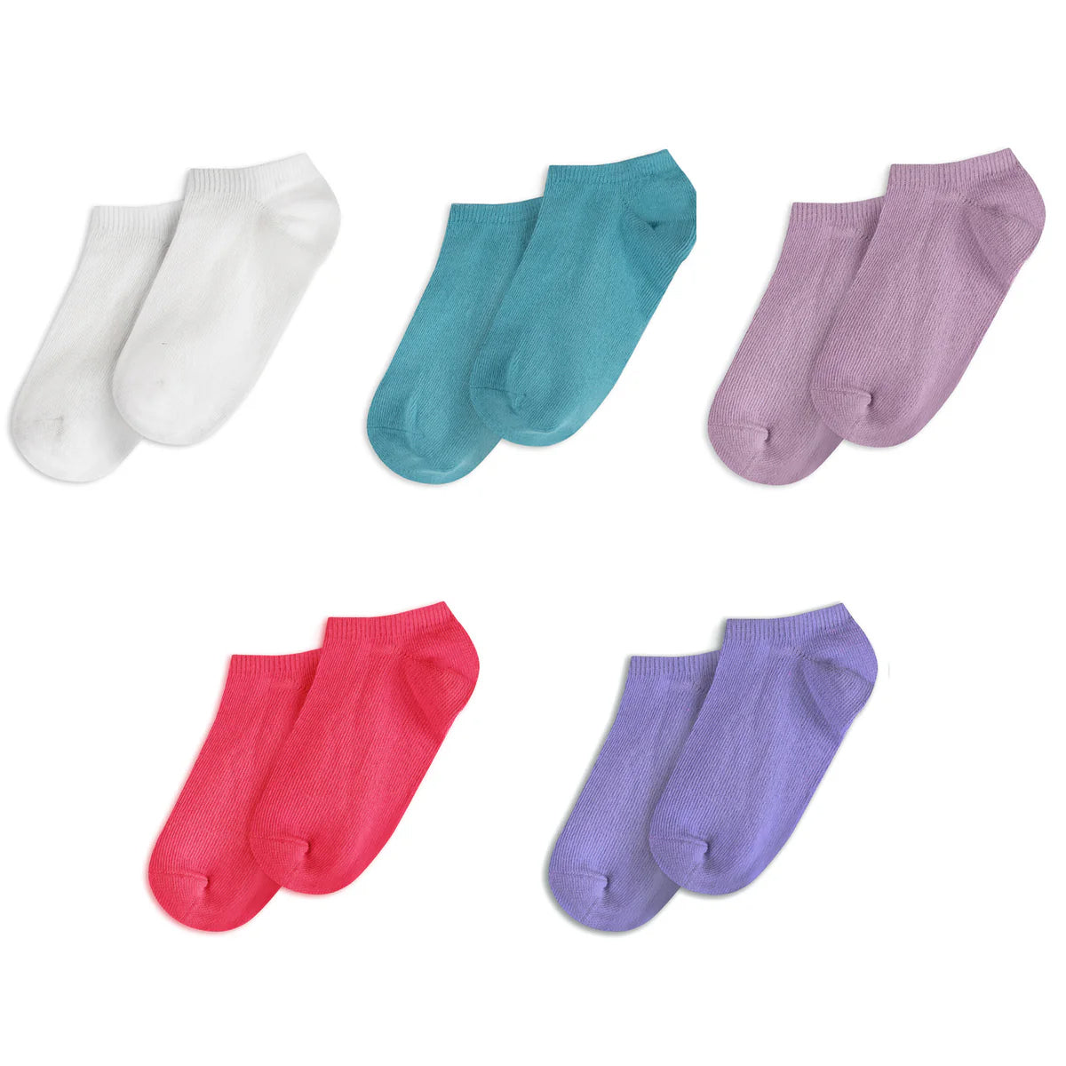 Pre-owned White | Pink | Turquoise | Purple Socks size: 10-11 Toddler