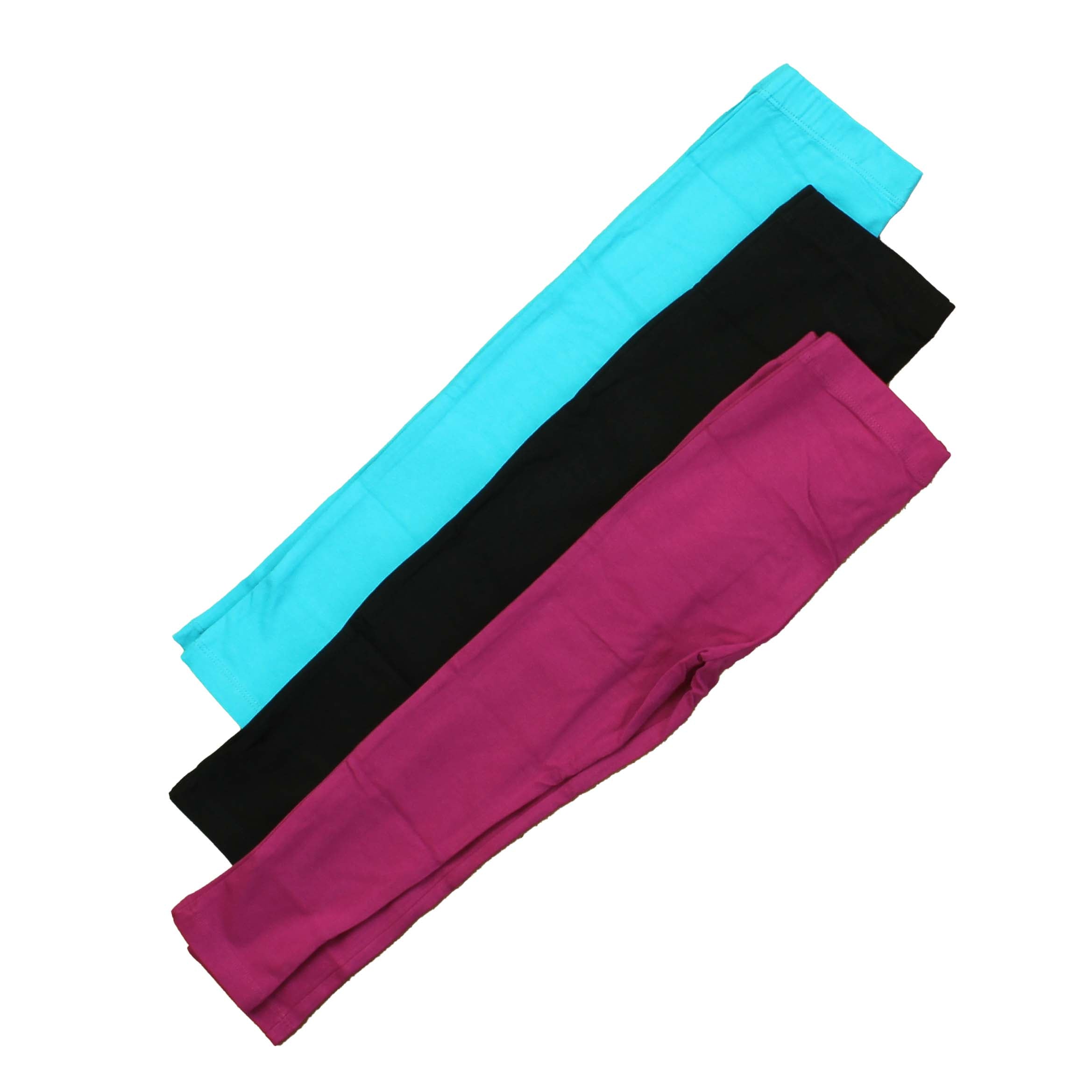 Pre-owned Fuschia | Turqouise | Black Leggings size: 10 Years