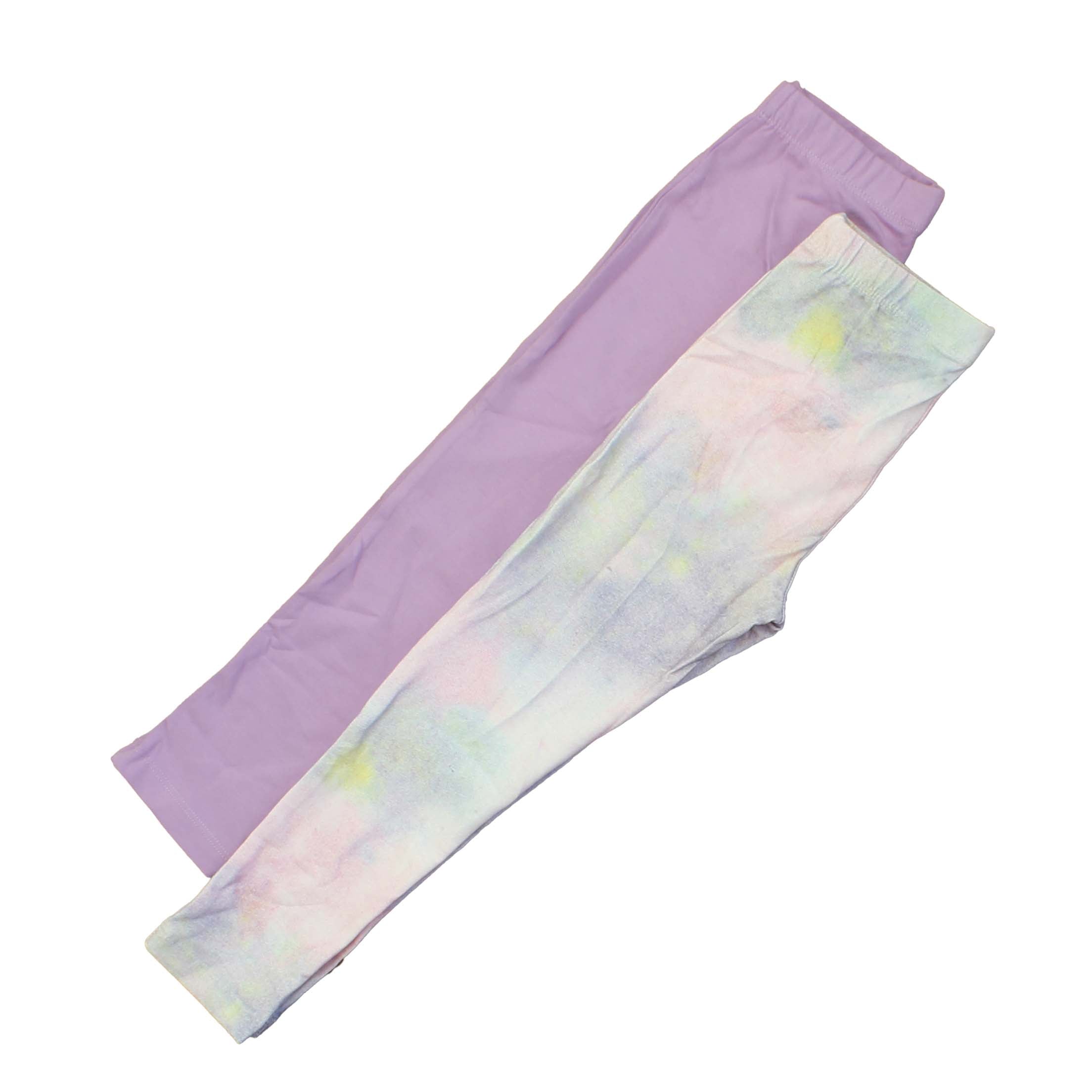 Pre-owned Lavender | Rainbow | Tie Dye Leggings size: 10 Years