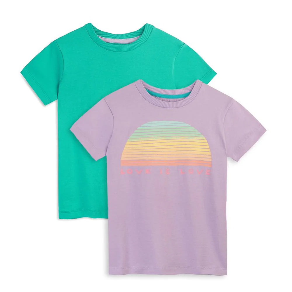 Pre-owned Turquoise | Purple T-Shirt size: 2-5T