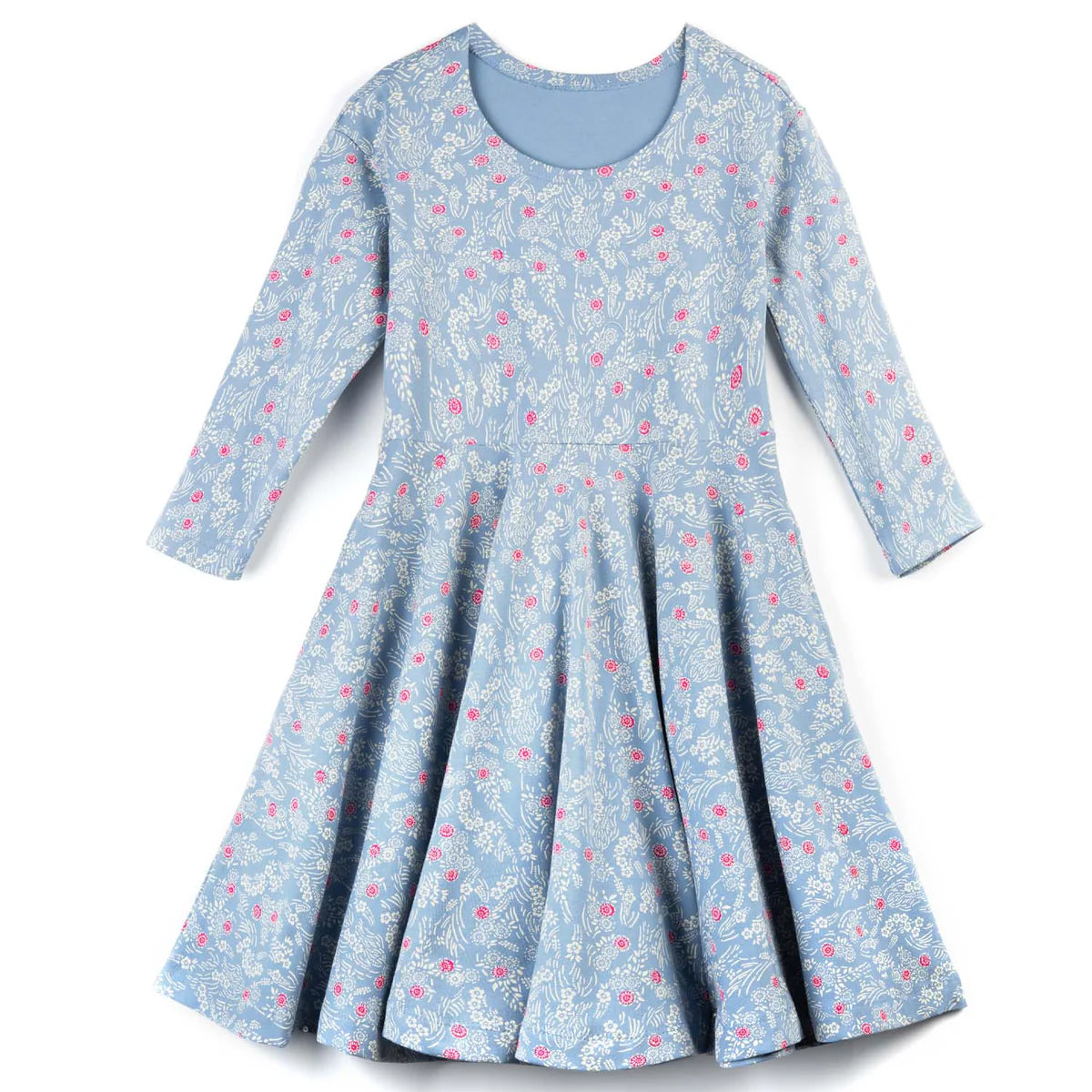 Pre-owned Blue Floral Dress size: 6-14 Years