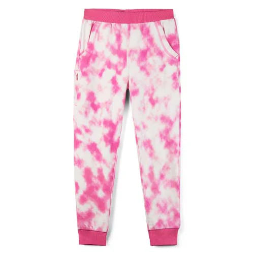 Pre-owned Pink Tie Dye Casual Pants size: 6-14 Years