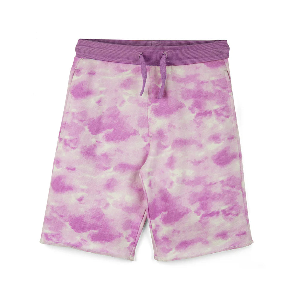 Pre-owned Purple Tie Dye Shorts size: 6-14 Years