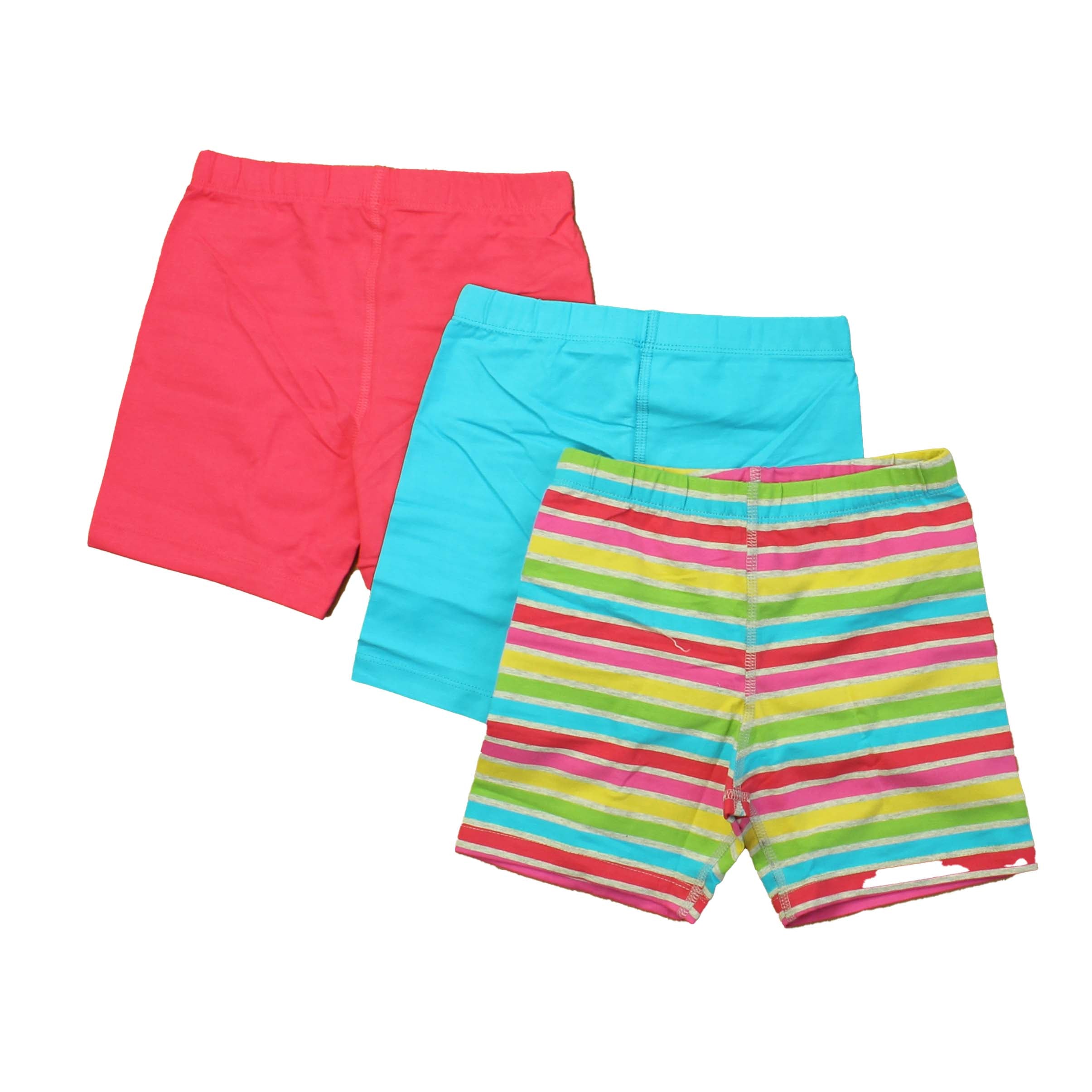 Pre-owned Multi | Stripes | Turquoise | Pink Shorts size: 6-7 Years Multi | Stripes | Turquoise | Pink