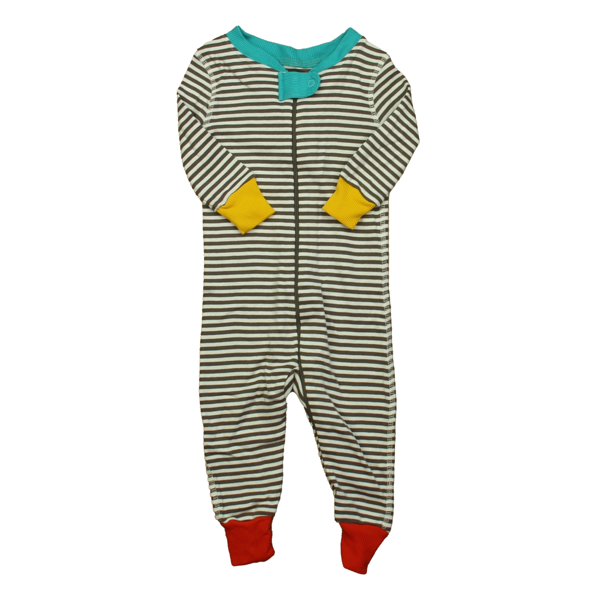 Pre-owned Brown Stripe PJ Set size: 6-9 Months