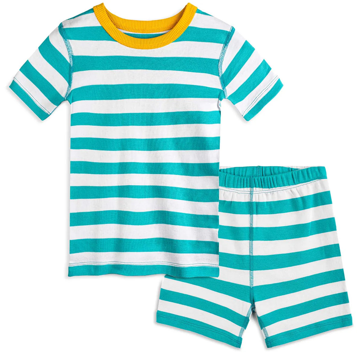 Pre-owned 6-14 Years 2-piece Pajamas size: Teal Stripe