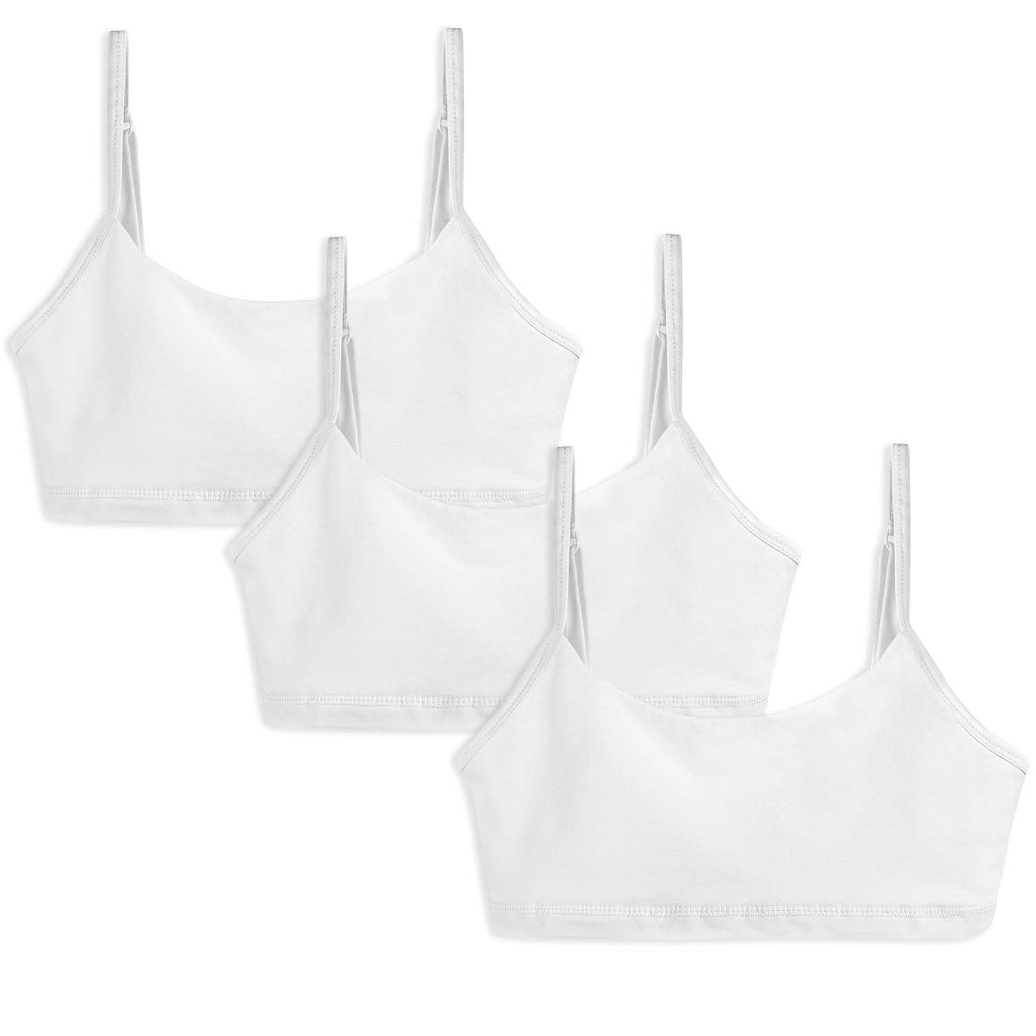 Organic Cotton Girls Bras 3 Pack: Comfortable Bralettes - Mightly