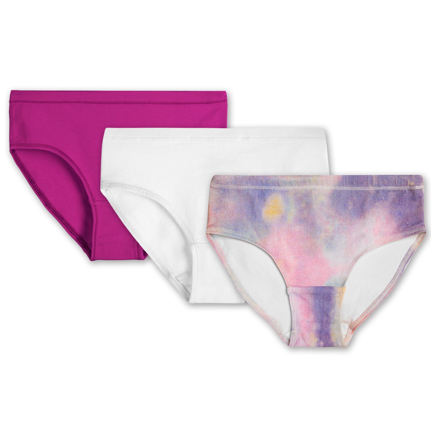 Girls Organic Cotton Hipster Underwear | Kids Panties Combo Pack of 3 |  Chemical-free & Spandex-free