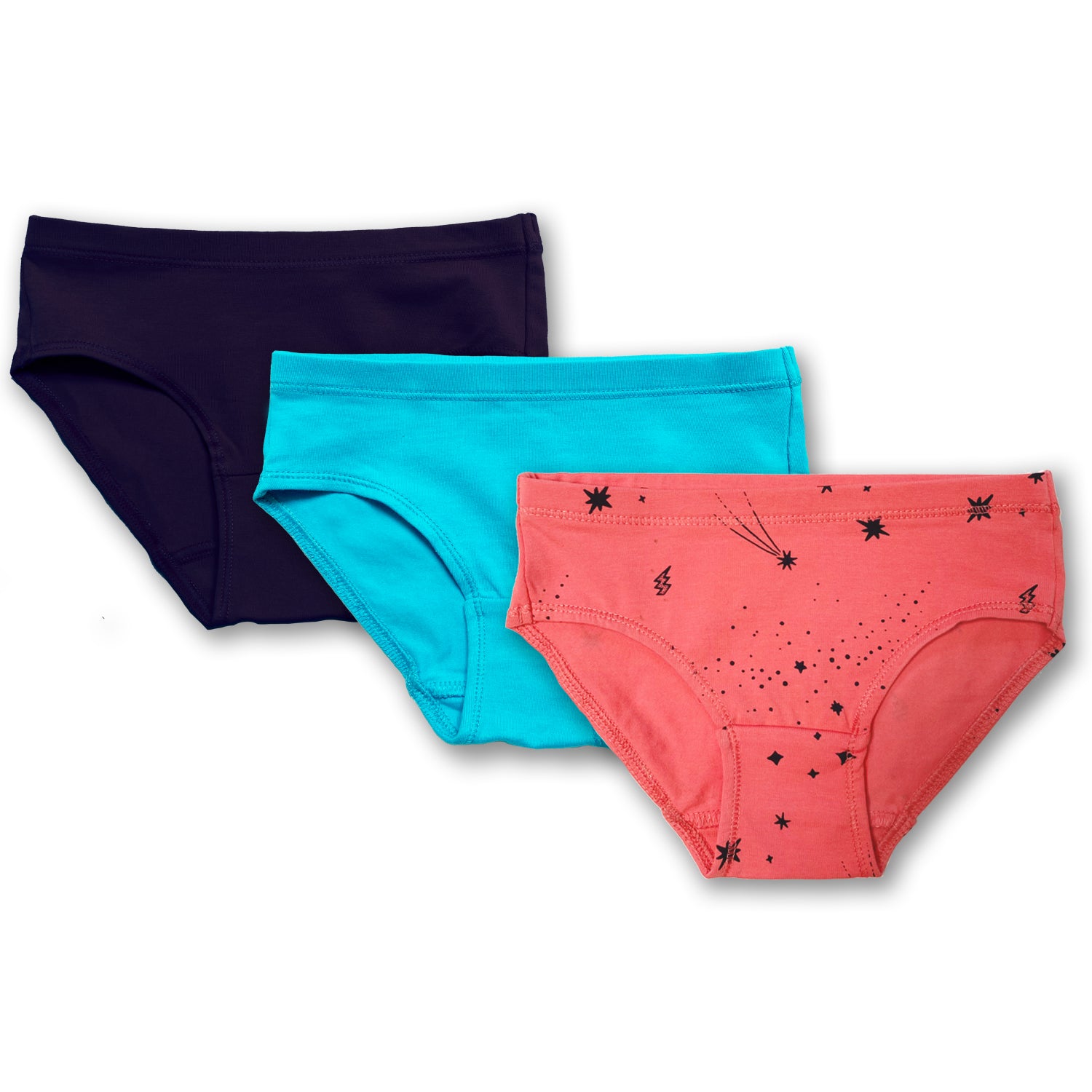 Organic Cotton Kids Bikini Underwear 3 Pack Mightly