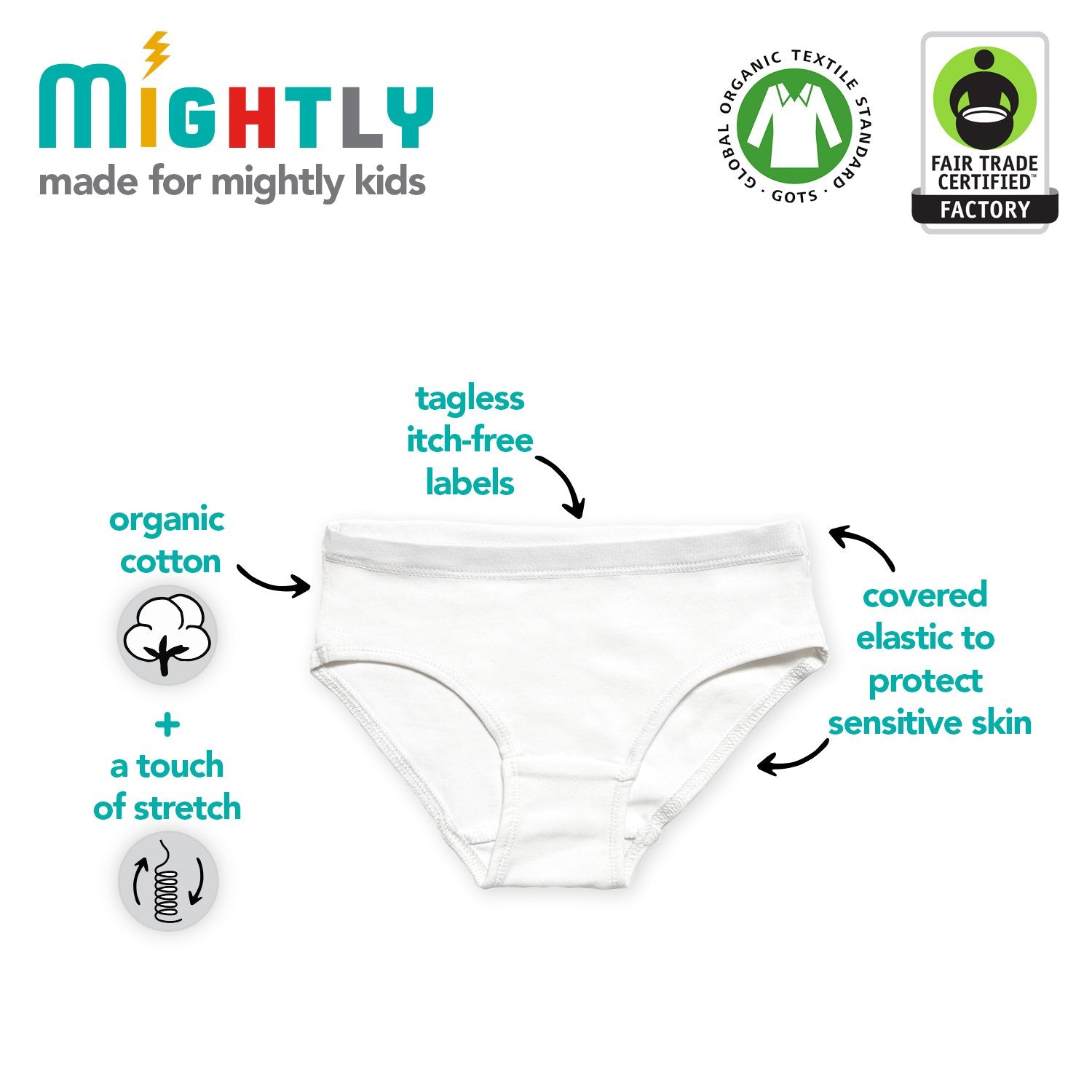 6 Pack Toddler Little Girls Cotton Underwear Briefs Kids Panties Breathable  Set