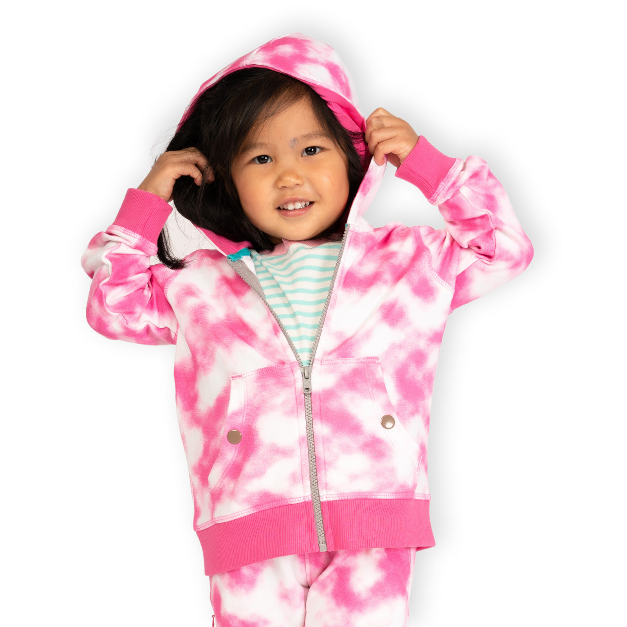 Baby pink best sale tie dye hoodie