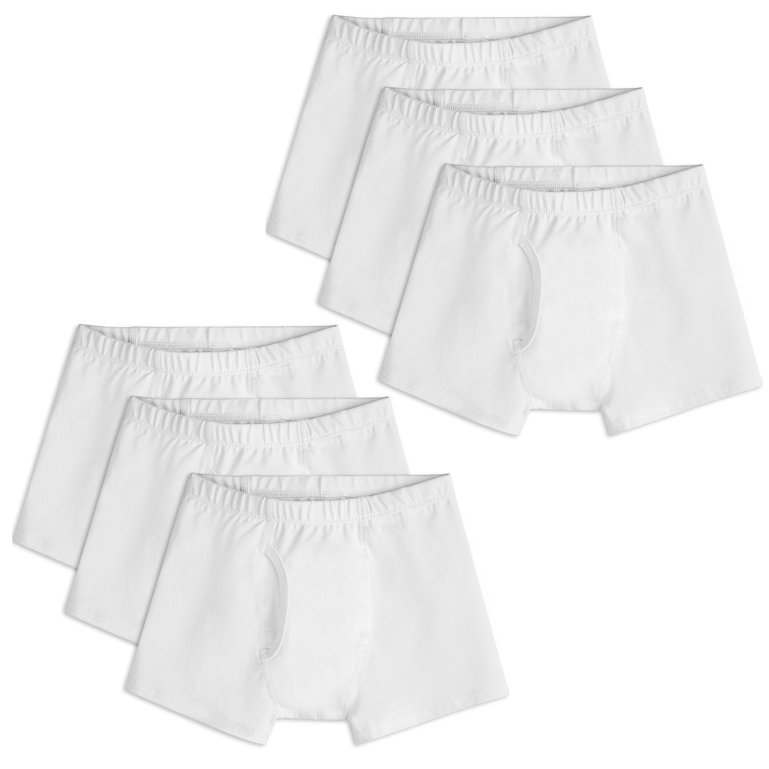 5PCS Boy Breathable Organic Cotton Boxer Briefs Teenagers Underwear Solid  Color Underpants